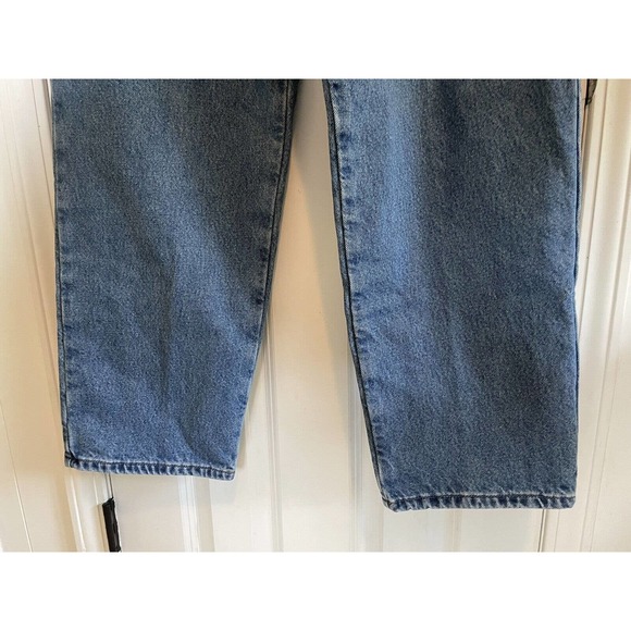 LL Bean Jeans Mens 37x30 Blue Denim Relaxed Fit Flannel Lined Medium Wash Pants - Picture 5 of 11